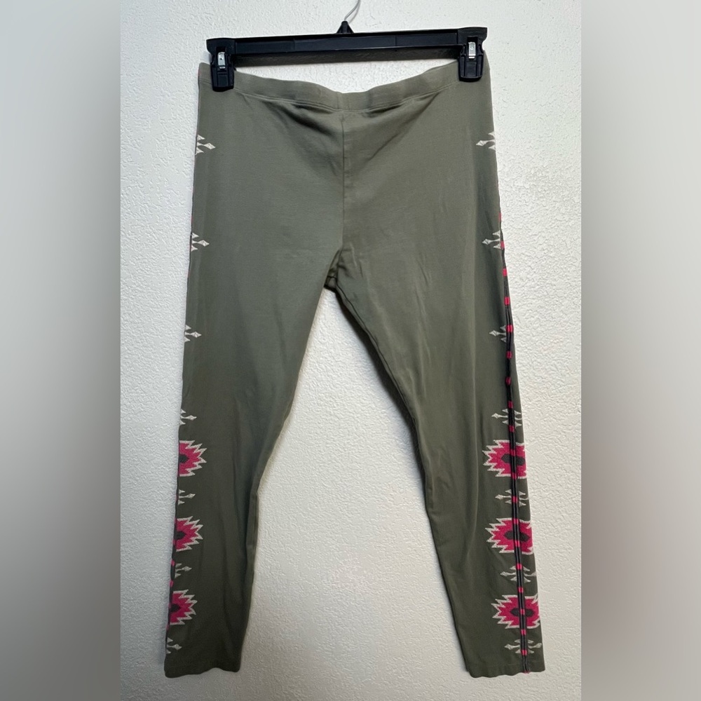 Johnny Was Tribal Print Embroidered Leggings
